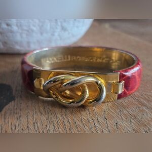 Gold and Red Knot Bracelet